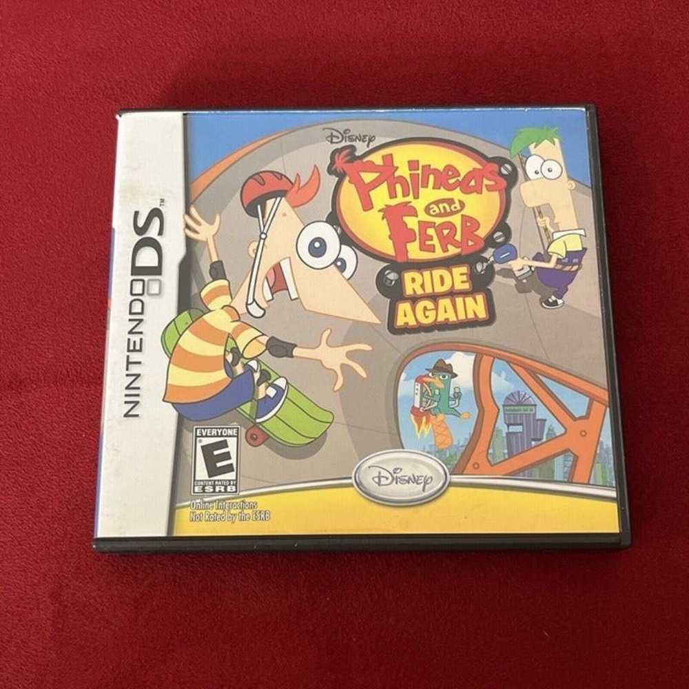 Phineas and Ferb Ride Again Disney Nintendo DS Game w/ Case and Booklet Tested